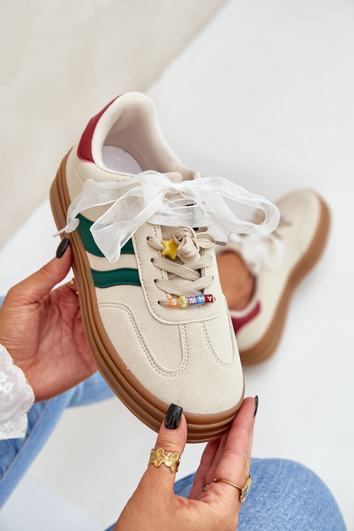 Жіночі Кросівки З Пришивками Бежеві Jariana