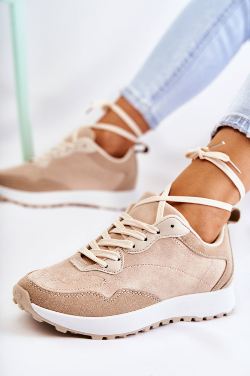 Жіноче замшеве спортивне взуття бежеві Nayla