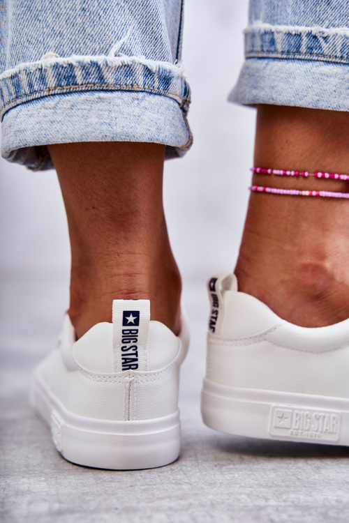 Жіночі низькі шкіряні кросівки Big Star KK274005 Білі