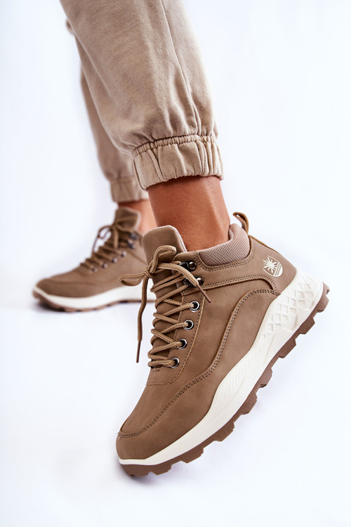 Жіночі теплі трекінгові кросівки Trappers Beige Otto