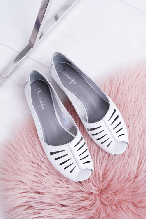 Жіночі балетки Maciejka Leather Open Toe 03497-59