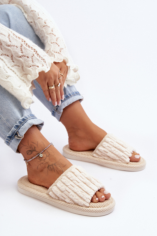 Жіночі класичні бежеві тапочки Rirovi