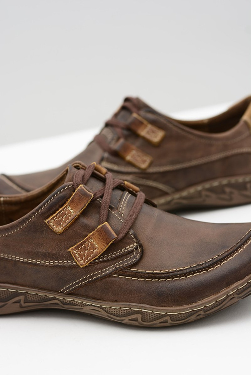 Чоловічі шкіряні коричневі напівчоботи Elton