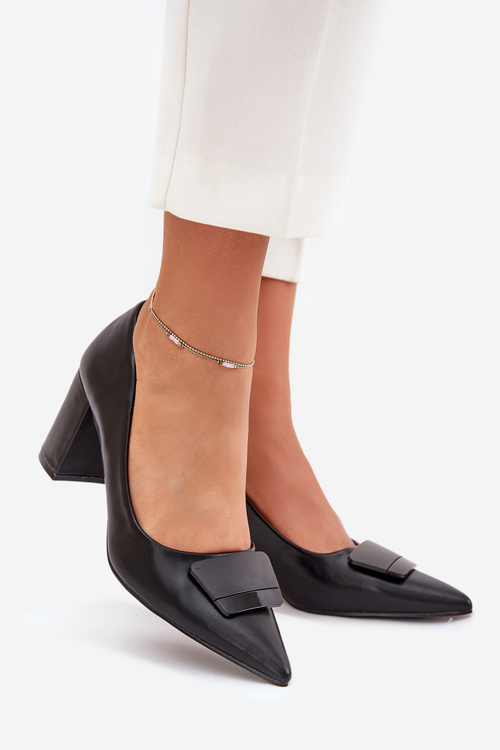 Туфлі На Каблуках З Декором Чорні Celira