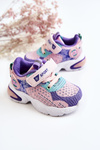 Дитяче спортивне взуття на липучці рожево-фіолетовий Lillo