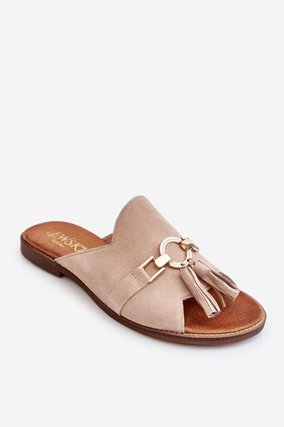 Жіночі замшеві тапочки Lewski Shoes 3226 Beige