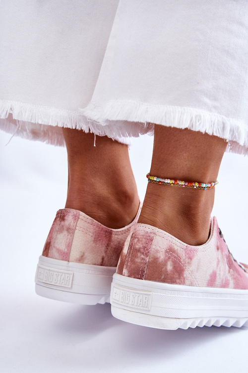 Модні низькі кросівки Big Star LL274044 Рожево-бежевий