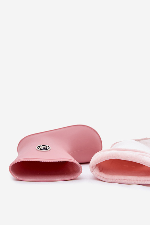 Дитячі гумові чоботи з утеплювачем рожеві Odirisse