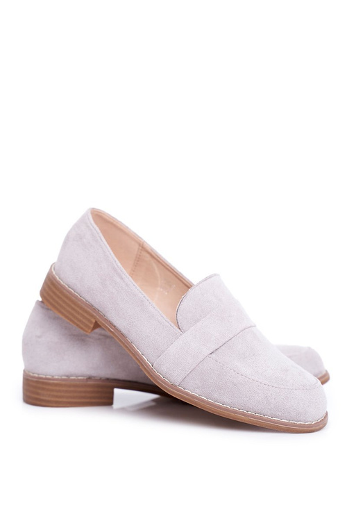 Жіночі замшеві напівчеревики сірі Cintra