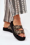 Жіночі Сандалі На Платформі З Пряжками І Плетінням Чорні Limme