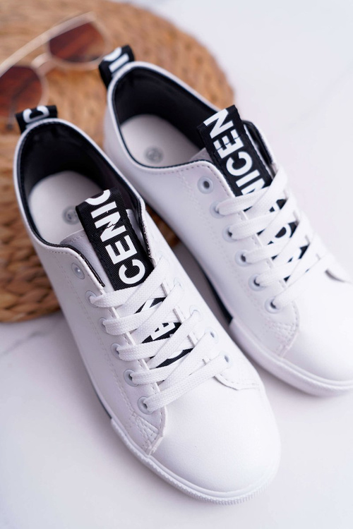 Жіночі кросівки білий чорний ремінь Nigrid