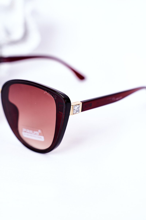 Жіночі сонцезахисні окуляри-метелики коричневого кольору Ombre