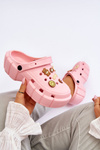 Жіночі поролонові тапочки Crocs з орнаментом Pink Marlett