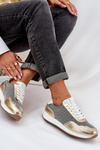 Шкіряне Спортивне Взуття Sneakers Жіноче D&A LR51-847 Золоті