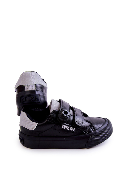 Дитячі кросівки на липучці Big Star JJ374110 чорно-сірі