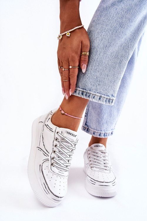 Жіноче низьке спортивне взуття білого кольору Solveig