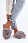 Жіночі тапочки з хутром Vienitta сірі