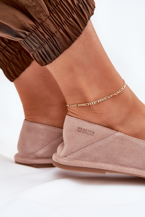 Замшеві Балетні Туфлі Жіночі Big Star RR274081 Рожеві