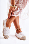 Жіночі ажурні еспадрільї білі Letisa