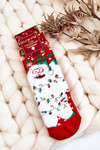 Дитячі новорічні бавовняні термоактивні шкарпетки Yeti Red