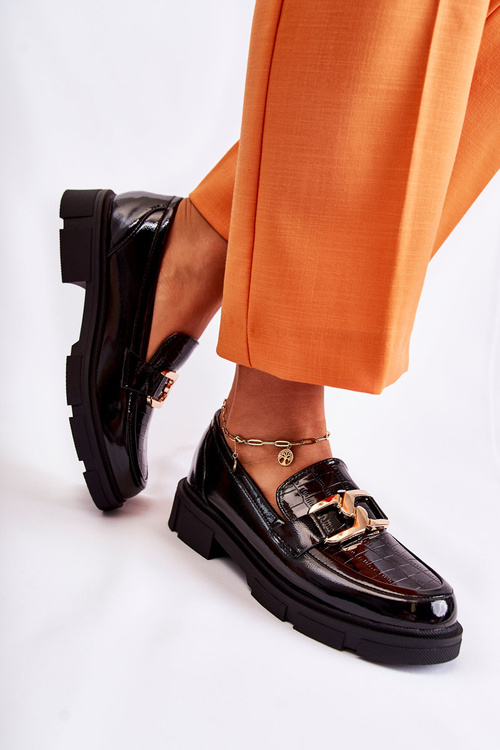 Модні шкіряні лофери Black Loveliness