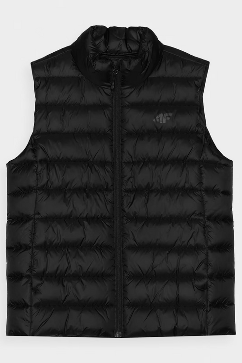 Жіноча м'яка безрукавка з коміром 4F чорна 4FWAW24TVJAF139-20S