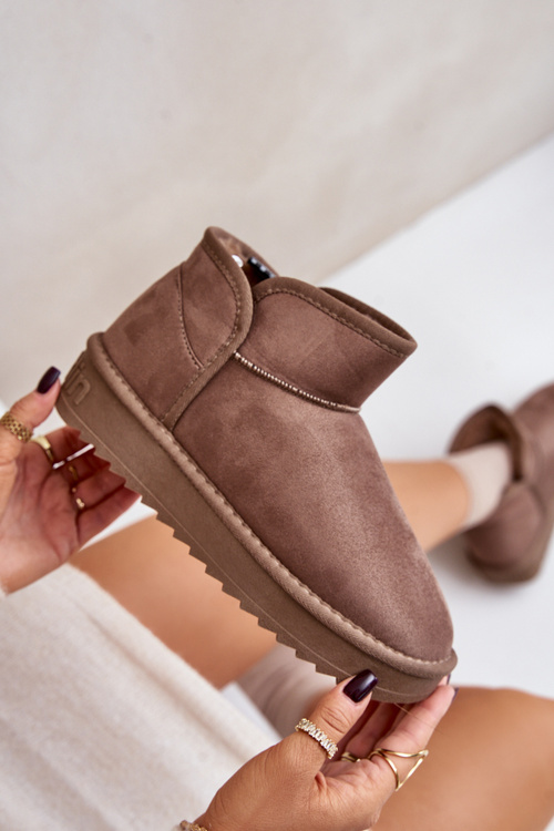 Жіночі зимові черевики на платформі D.Franklin DFSH370010 Темно-сірий