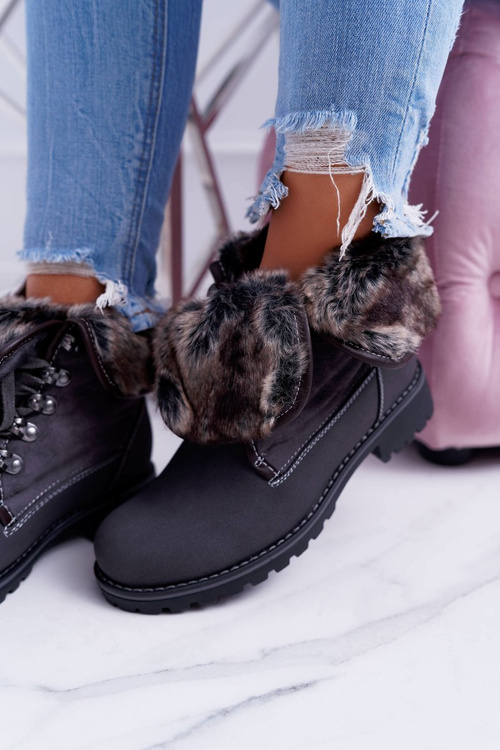 Жіночі сірі черевики Trappers з флісом Chester