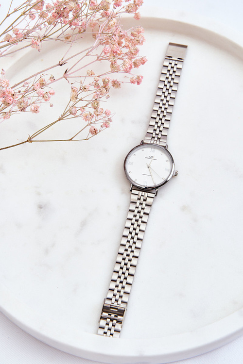 Жіночий водонепроникний годинник з яскравим циферблатом Giorgio&Dario Silver