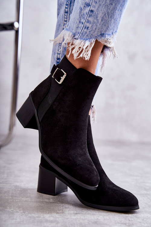 Замшеві чоботи на поштині Black Vannes