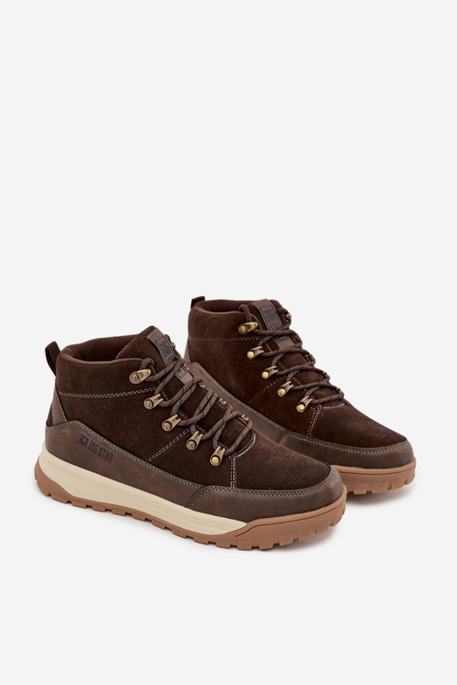 Замшеві Чоловічі Туристичні Черевики Big Star SS174263 Коричневі