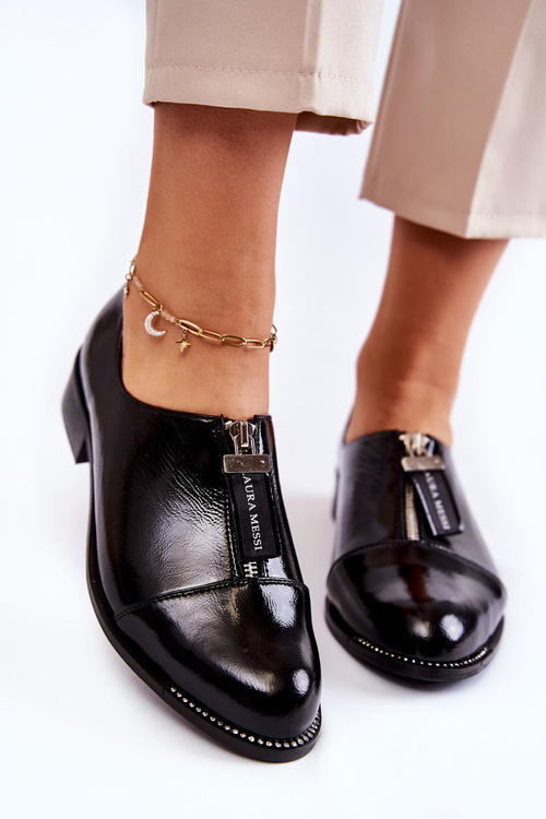 Лаковані модні туфлі Laura Messi 2532 Чорні