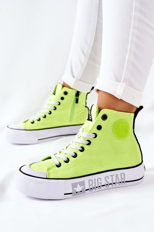Високі кросівки на платформі Big Star II274015 Neon Yellow