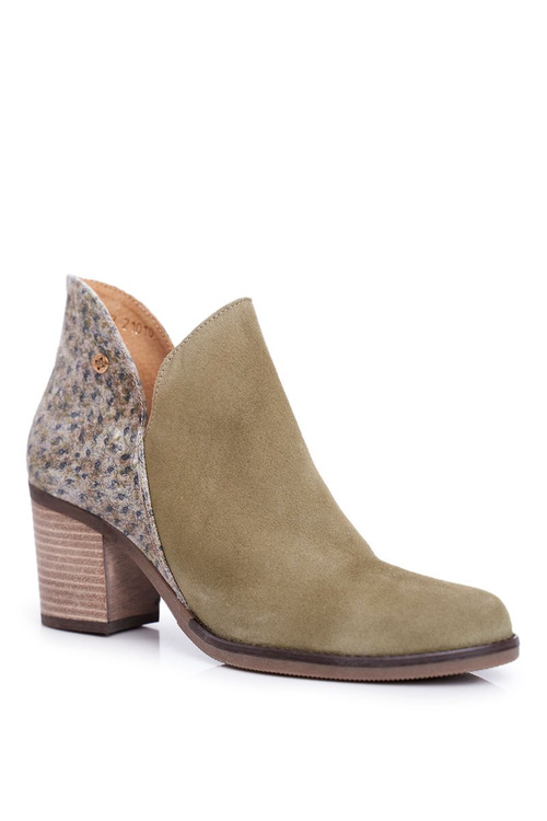 Жіночі шкіряні чоботи Maciejka Olive 04492-24