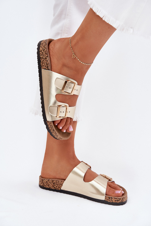 Жіночі Сандалі З Пряжками З Екошкіри Золоті Iskira