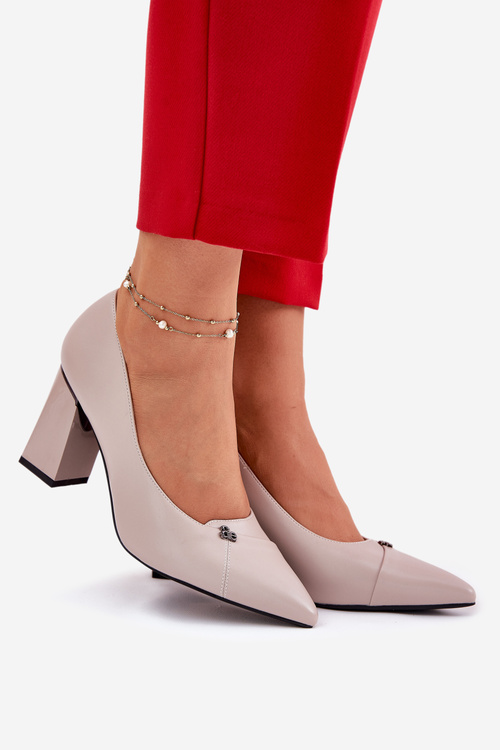 Елегантні Туфлі На Каблуку Vinceza 62224 Сірі