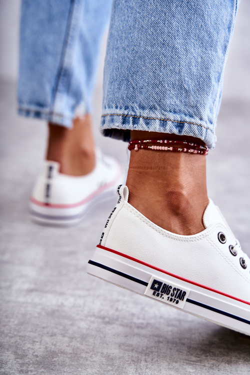 Жіночі шкіряні кросівки Big Star KK274095 Білі