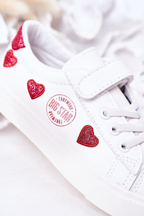 Дитячі шкіряні кросівки на липучці BIG STAR HH374001 Білі