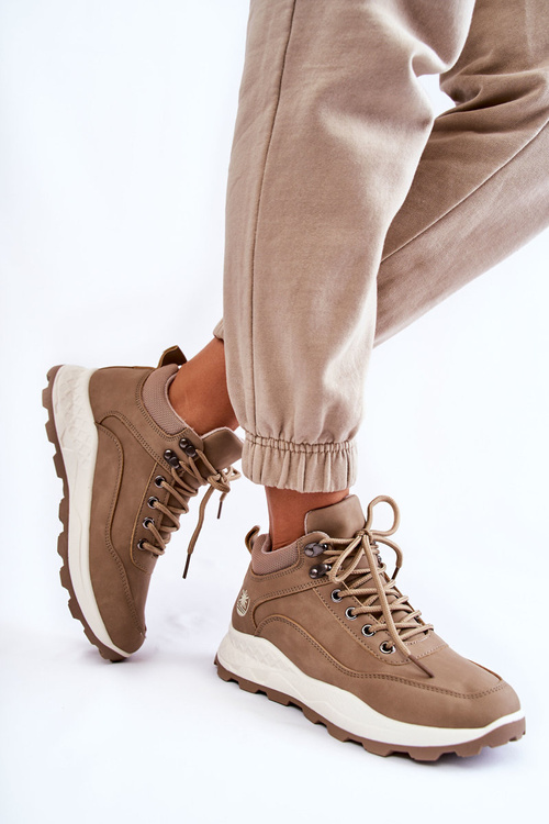 Жіночі теплі трекінгові кросівки Trappers Beige Otto
