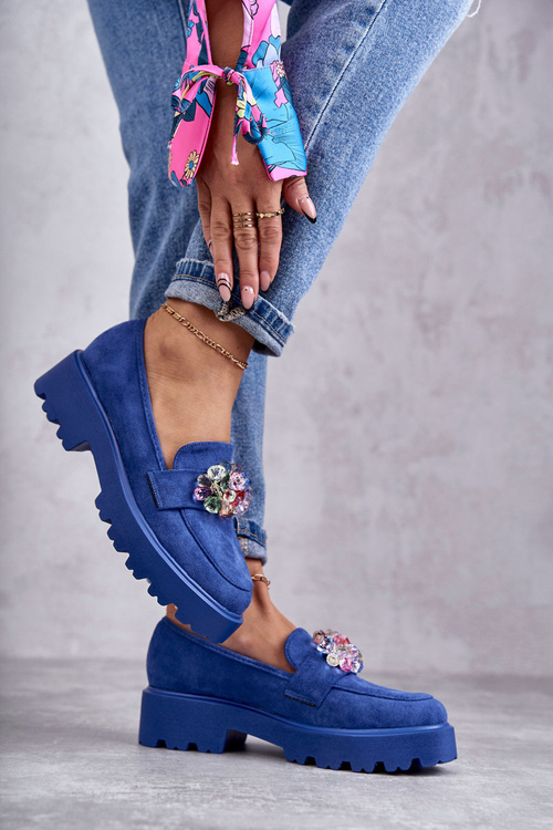 Жіночі замшеві туфлі з декором Blue Britt