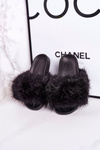 Дитячі тапочки з хутром Black Fashionista