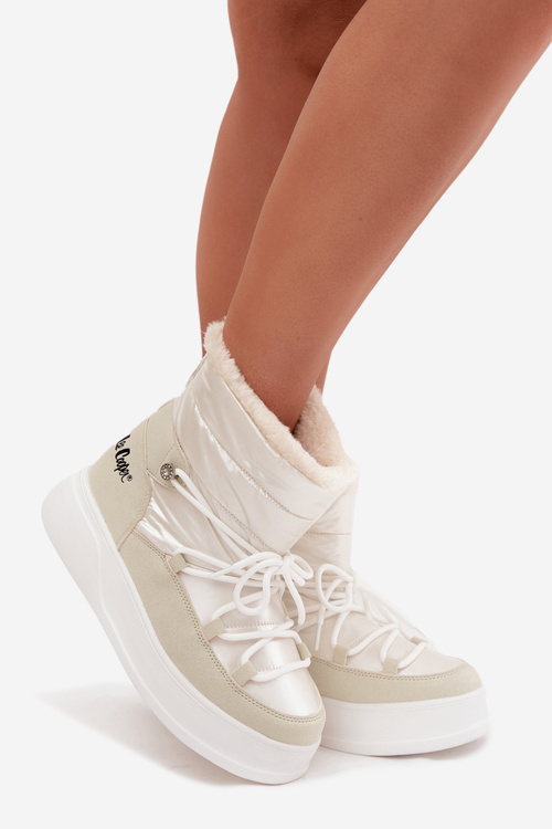 Жіночі снігові черевики На платформі Lee Cooper LCJ 25 03 3815 Білі