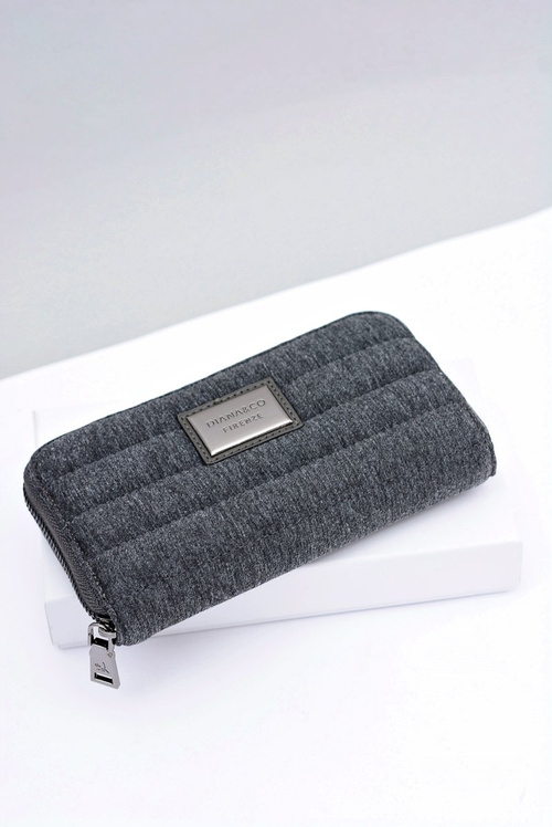 Великий сірий жіночий гаманець DIANA&CO