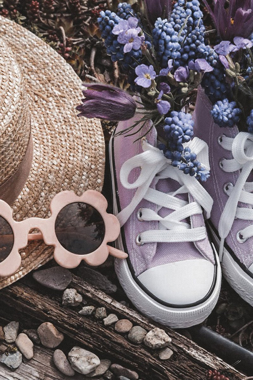 Дитячі високі кросівки фіолетові Filemon