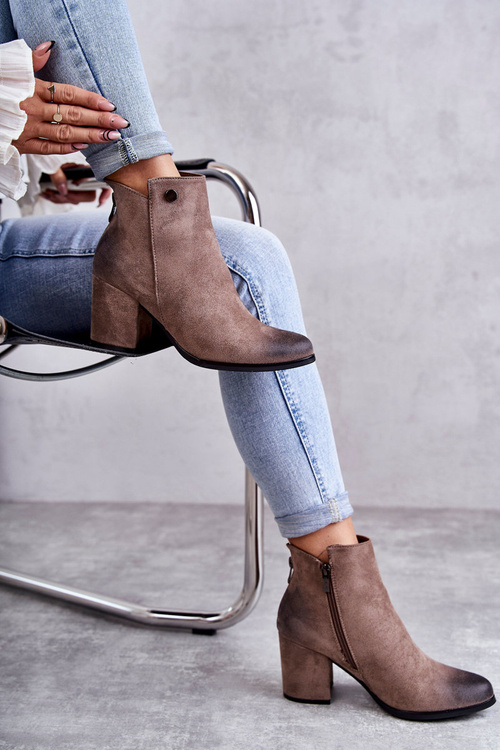 Жіночі замшеві ботильйони La.Fi 260039DTA-SU Бежеві