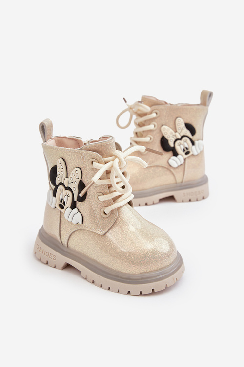 Дитячі утеплені чоботи Маус Мінні Бежеві Тармі