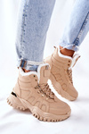 Жіночі утеплені чоботи бежеві Hareshaw