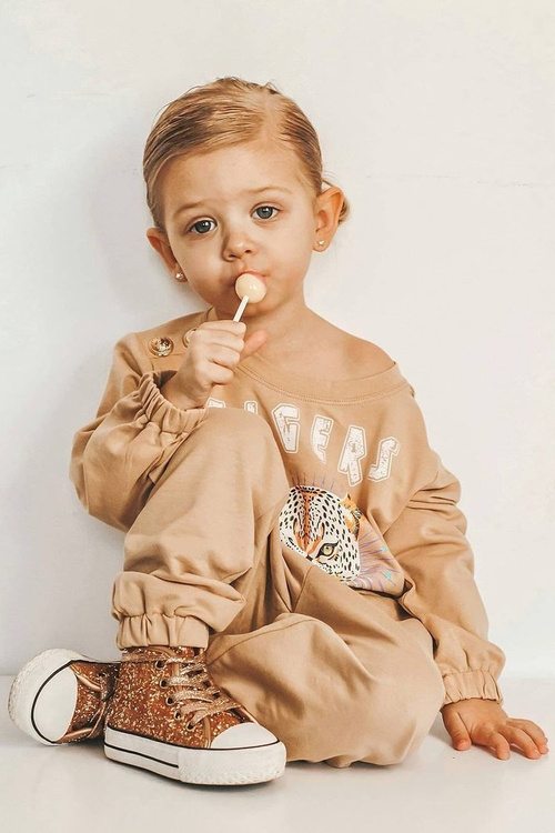 Дитячі кросівки з блискітками Gold Ally