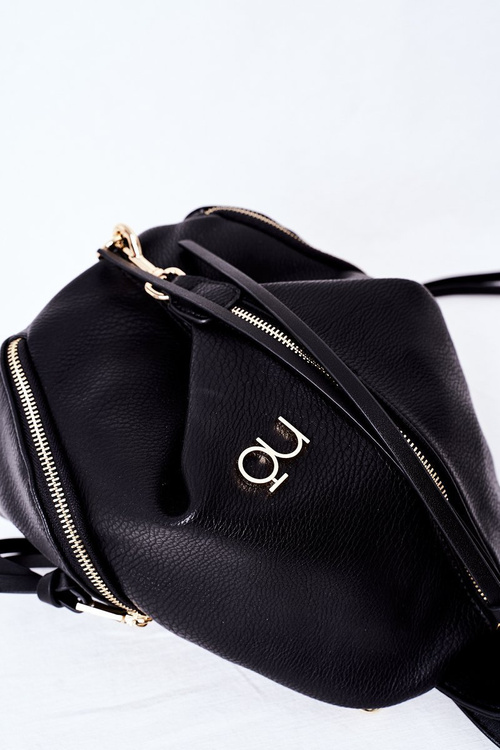 Жіноча шкіряна сумка-рюкзак 2в1 NOBO K3190 Чорна