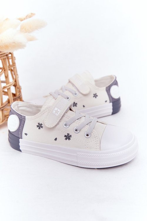 Дитячі кросівки на липучці BIG STAR HH374052 біло-сірі